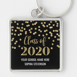 Porte-clés Cours d'or noir Confetti 2020