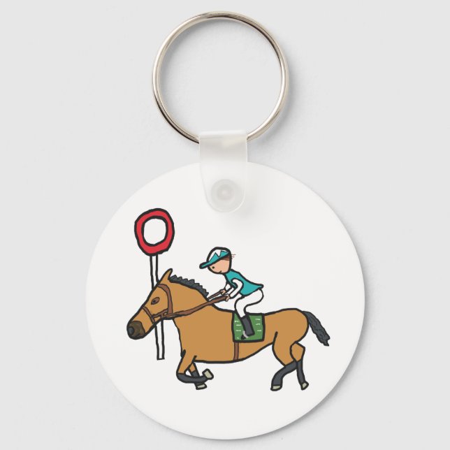 Porte-clés Course à cheval (Recto)