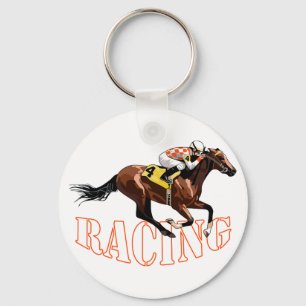 Porte-clés Course de chevaux