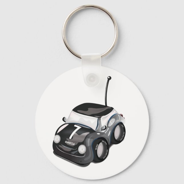 Porte-clés Course des voitures Road Race (Recto)