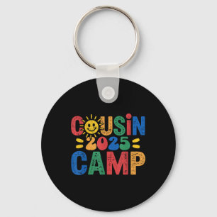 Porte-clés Cousin Camp 2025 Camping Campfire Vacances d'été