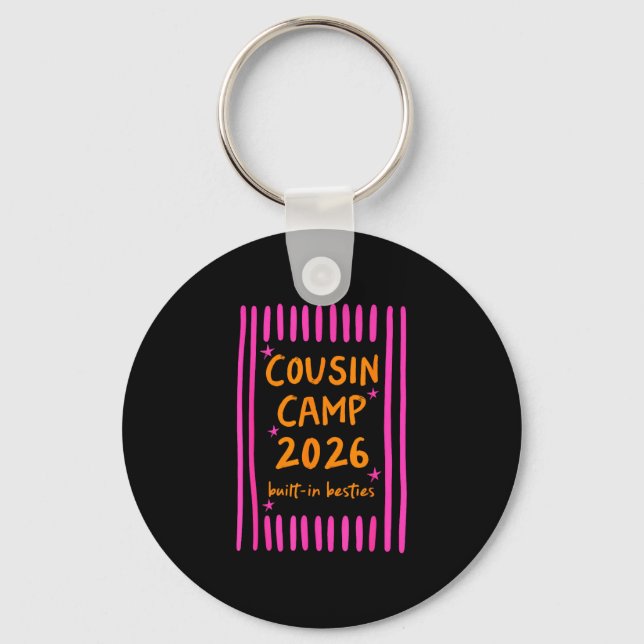 Porte-clés Cousin camp 2026 meilleures amies intégrées campin (Recto)