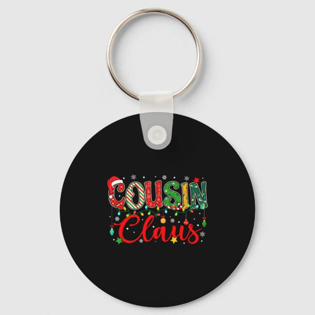 Porte-clés Cousin Claus Christmas Lights Pajama Family Matchi (Recto)
