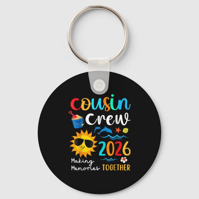 Porte-clés Cousin Crew 2026 Summer Vacation Beach Family Trip (Recto)