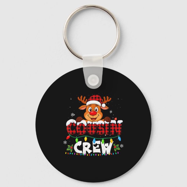 Porte-clés Cousin Crew Christmas 2025 Family Matching Santa E (Recto)