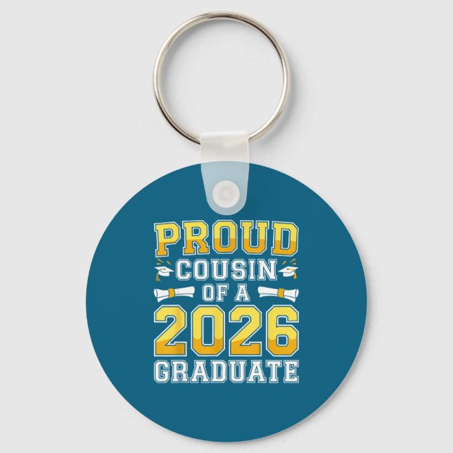 Porte-clés Cousin fier promotion 2026 (Recto)