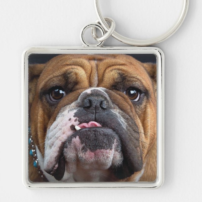 Porte-clés Coussin de jet de Bouledogue Anglais (Devant)