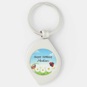 Porte-clés Coute Polka point Ladybug Daisy Flower fête d'anni