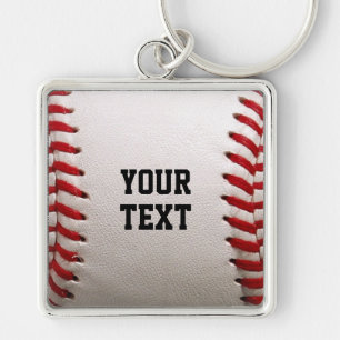 Porte-clés Couture Baseball Softball Texte Personnalisé