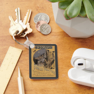 Porte-clés Couverture de livre vintage Docteur Dunlop's Famil