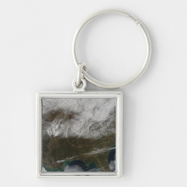 Porte-clés Couverture de neige s'étendant du nord-est du Texa (Devant)