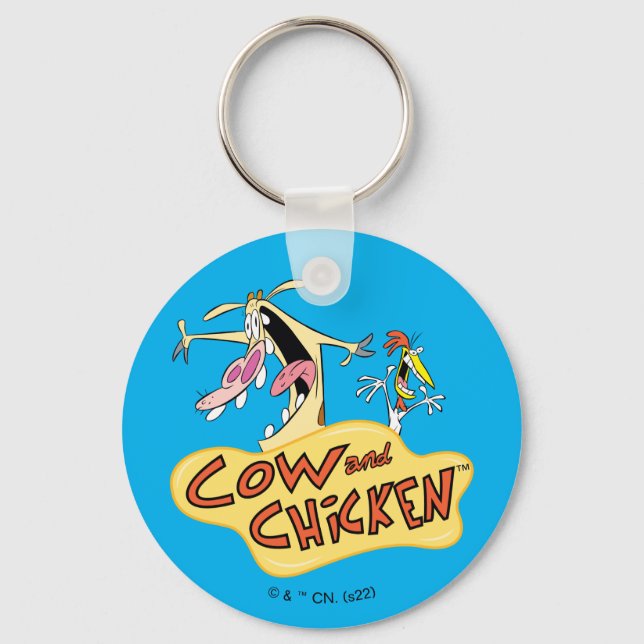Porte-clés Cow and Chicken Logo Graphic (Recto)