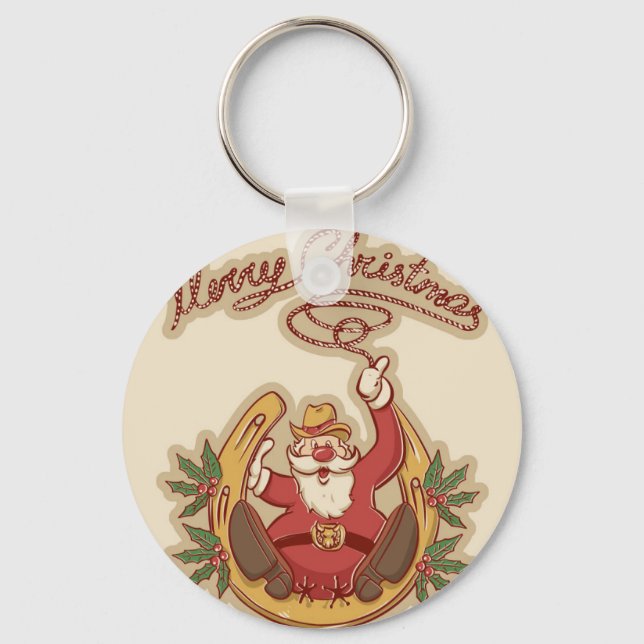 Porte-clés Cow-boy Santa Claus (Recto)