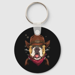 Porte-clés Cowboy American Bulldog Country Music Rodéo Howdy