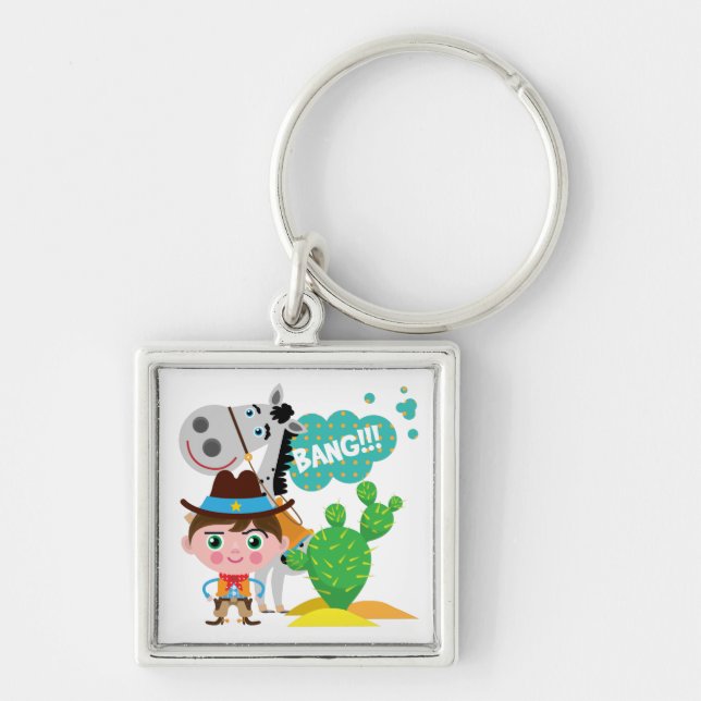 Porte-clés Cowboy et cheval (Devant)