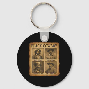 Porte-clés Cowboy Noir Rodeo Western Mélanine Histoire Noire