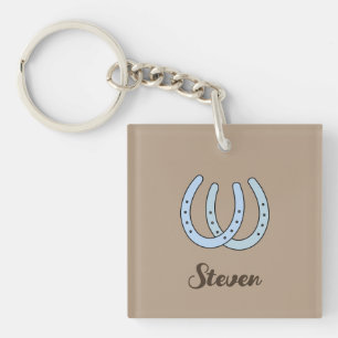 Porte-clés cowboy personnalisé fer à cheval occide