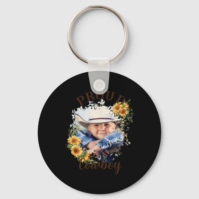 Porte-clés Cowboy Photo Text Sunflower Accent T Shirt  (Recto)