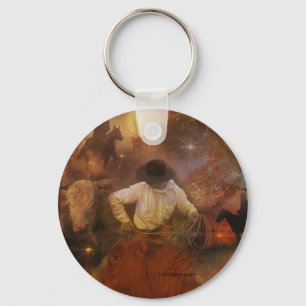 Porte-clés Cowboys - bottes, chevaux sauvages et couchers du