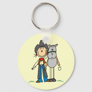 Porte-clés Cowgirl Avec T-shirts Cheval et Cadeaux