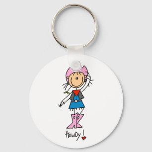 Porte-clés Cowgirl en T-shirts roses et cadeaux