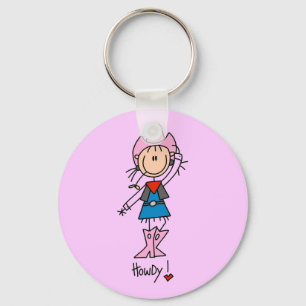 Porte-clés Cowgirl en T-shirts roses et cadeaux