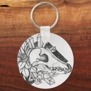 Porte-clés Coyote de cristal