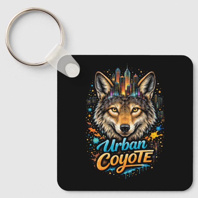 Porte-clés Coyote urbain (Recto)