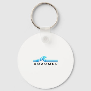 Porte-clés Cozumel Mexique Vagues Vintage Hommes Femmes Fille
