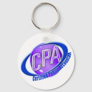 PORTE-CLÉS CPA ORB SWOOSH LOGO COMPTABLE PUBLIC CERTIFIÉ