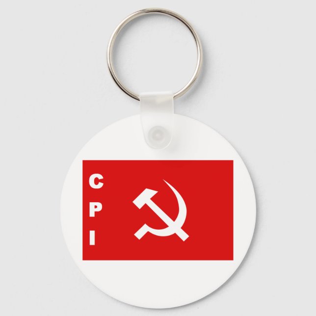 Porte-clés CPI-flag communist party of India (Recto)