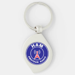 Porte-clés CQ Appel Emblème du Club d'Antenne de Radio Amateu