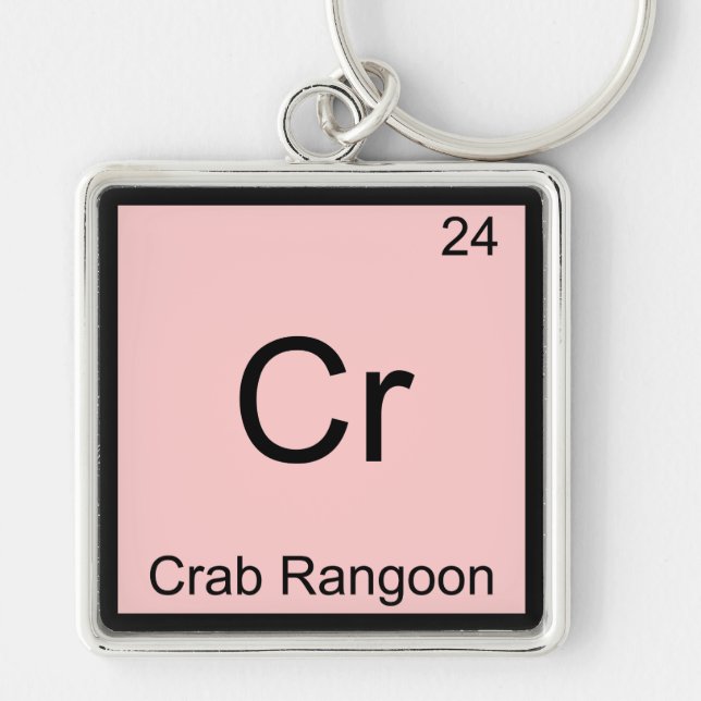 Porte-clés Cr - Crab Rangoon Funny Chemistry Element Symbol (Devant)