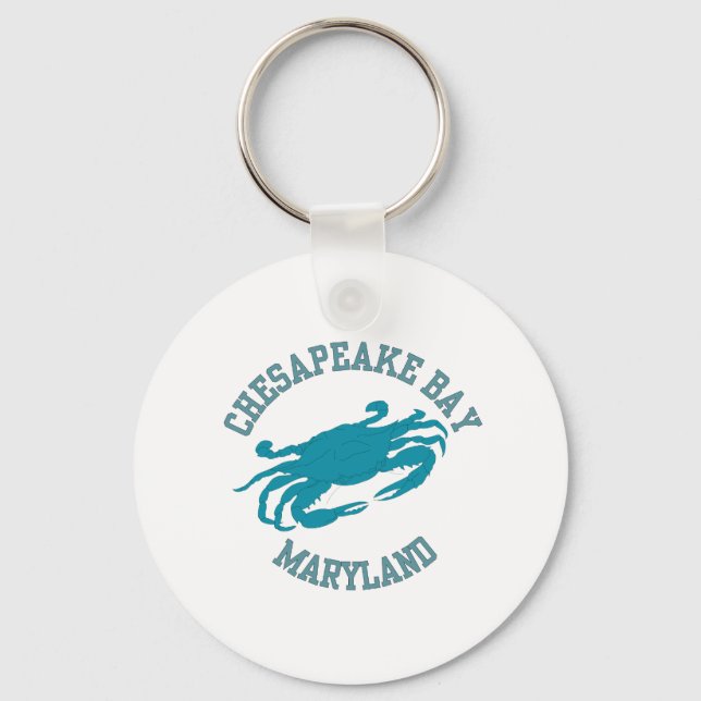 Porte-clés Crabe bleu de la baie Chesapeake (Recto)