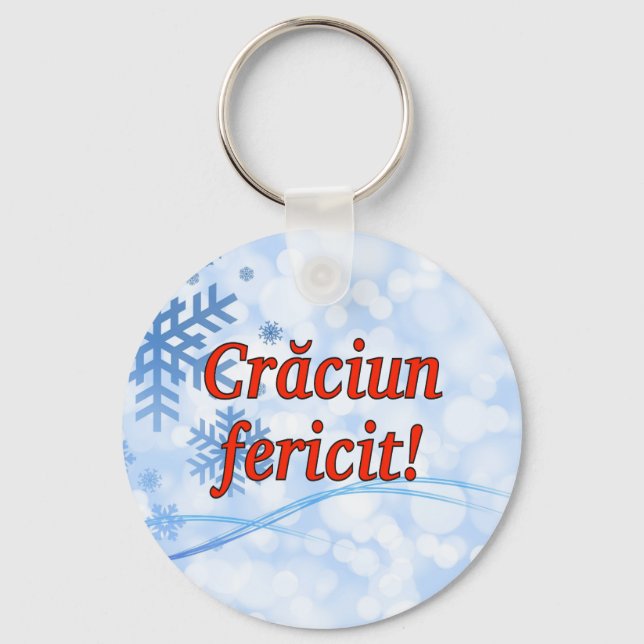 Porte-clés Crăciun fericit ! Joyeux Noël en roumain rf (Recto)
