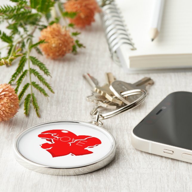 Porte-clés Cracked + Broken Heart (Côté)