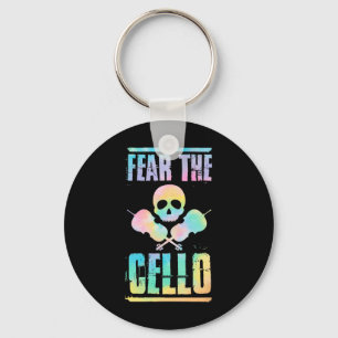 Porte-clés Crainte Crâne Cello Halloween Style Joueur Cello