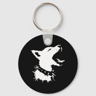 Porte-clés Crâne de Chien Punk Y2k Mignon Effrayant Chiot Got