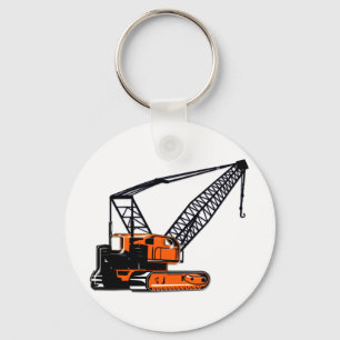 Porte-clés Crane de construction orange