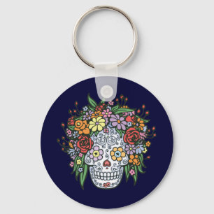 Porte-clés Crâne de sucre de Flowerhair