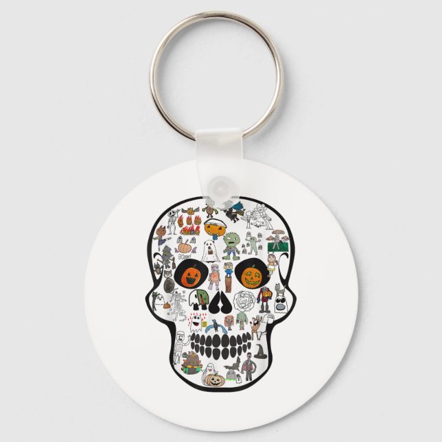 Porte-clés Crâne d'Halloween 67 2025  (Recto)