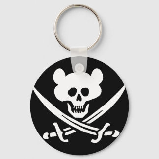 Porte-clés Crâne d'ours, épées de pirates