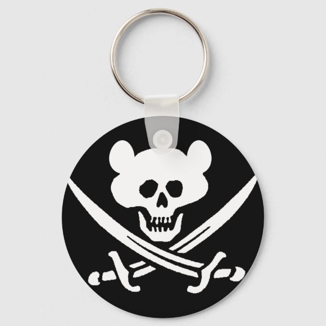 Porte-clés Crâne d'ours, épées de pirates (Recto)