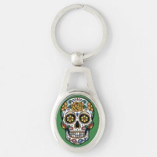 Porte-clés Crâne en sucre Pop Art Dia de los Muertos