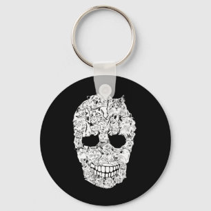 Porte-clés Crâne Kitty Skeleton Costume d'Halloween Scandale