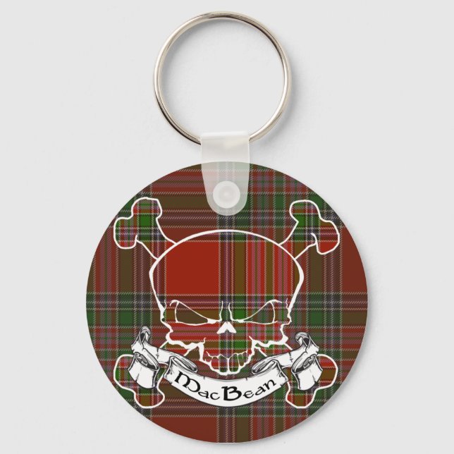 Porte-clés Crâne MacBean Tartan (Recto)
