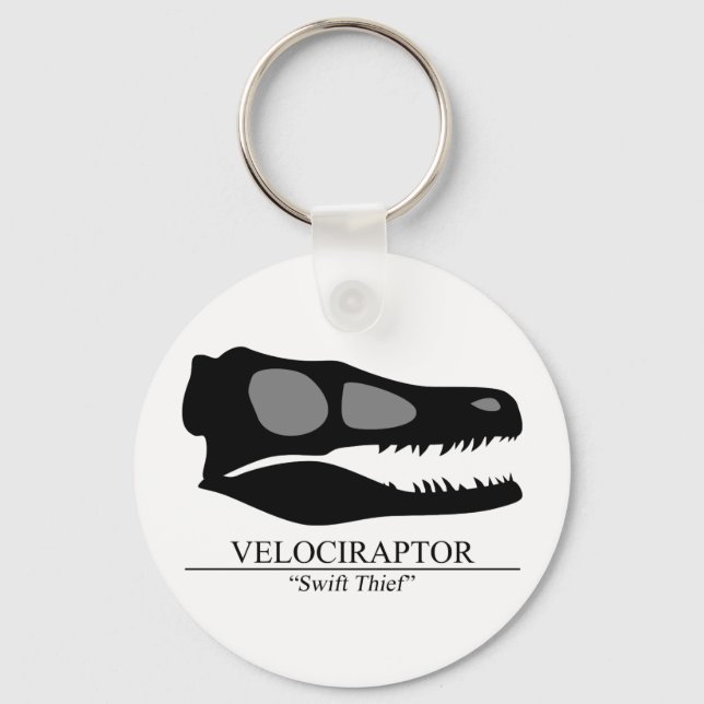 Porte-clés Crâne Velociraptor (Recto)