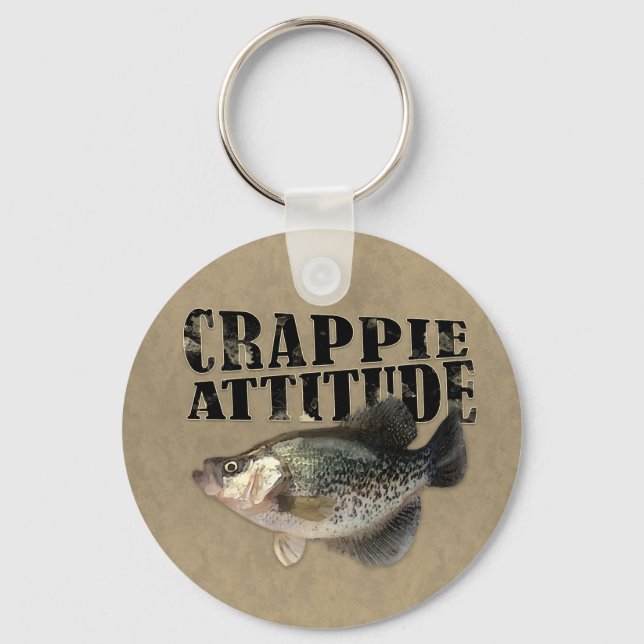 Porte-clés Crappie Attitude Drôle de pêche (Recto)