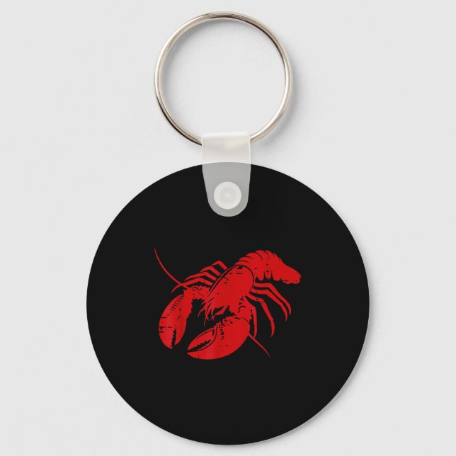 Porte-clés Crayfish Lobster Red Silhouette Crawfish Men Women (Recto)