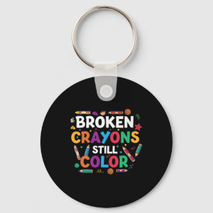 Porte-clés Crayons cassés couleur encore Chemise santé mental